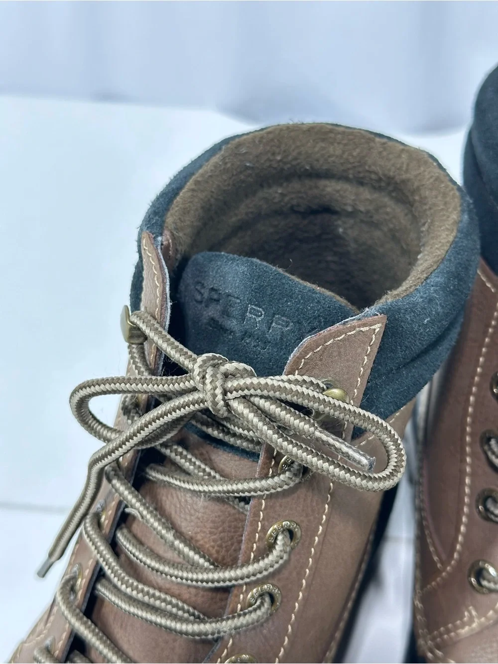 #288 Sperry STS14142 Mens Brewster Brown Boots Ankle Waterproof Size 9